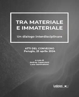Cover of Tra materiale e immateriale. Un dialogo interdisciplinare